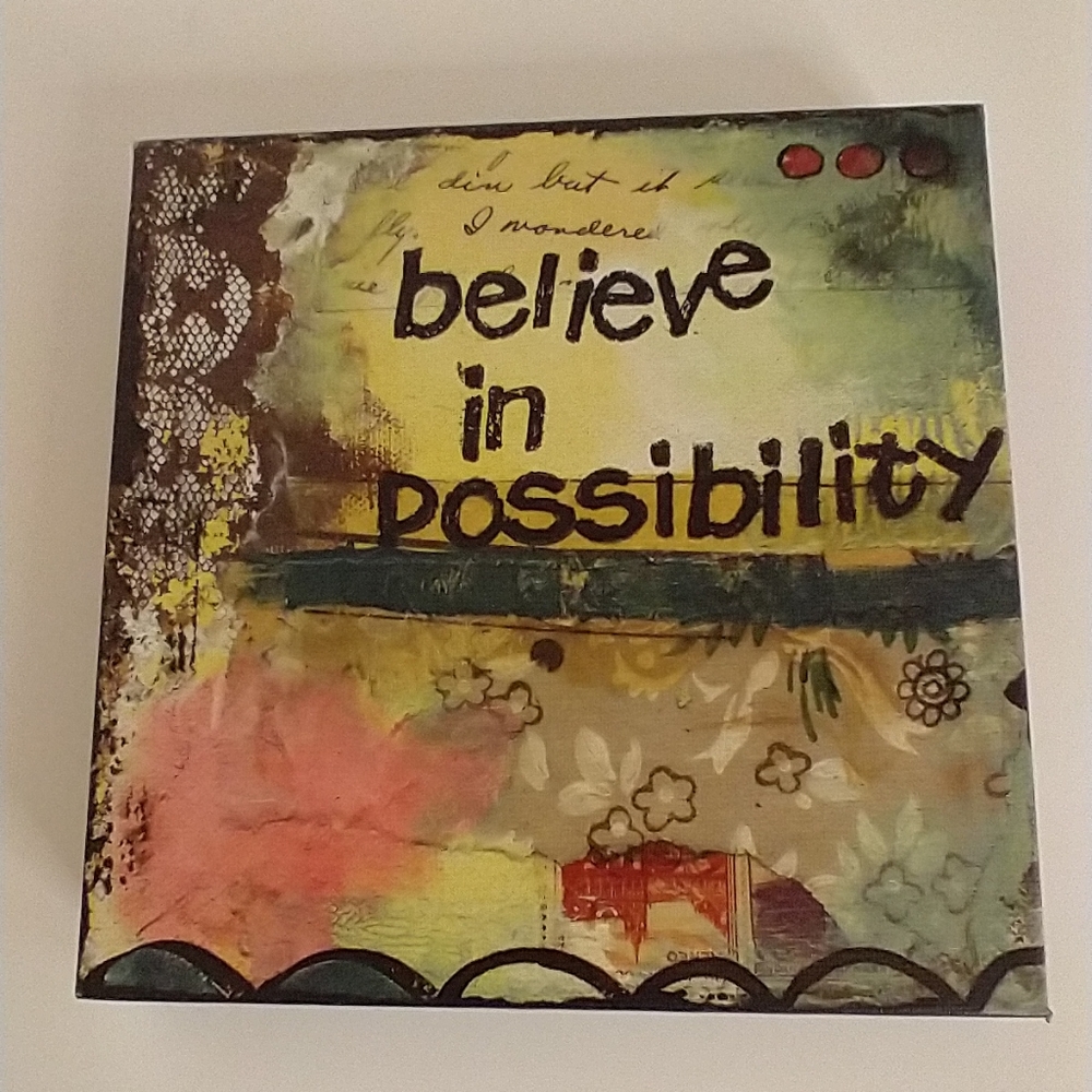 Canvas painting by artist Kelly Rae Roberts 6x6